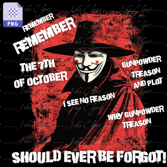 vendetta tshirt design Transparent PNG high quality v for vendetta tee